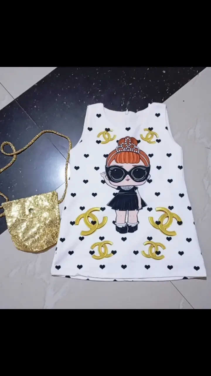 Children s Gown with Glittering cross purse